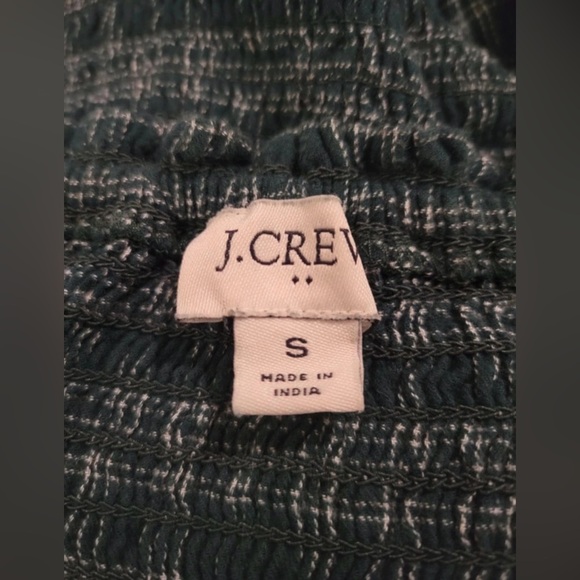 J.Crew Smocked Plaid Peplum Top Size S - Picture 5 of 7